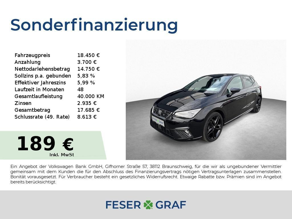 Seat Ibiza FR-lijn 1.0 TSI Black