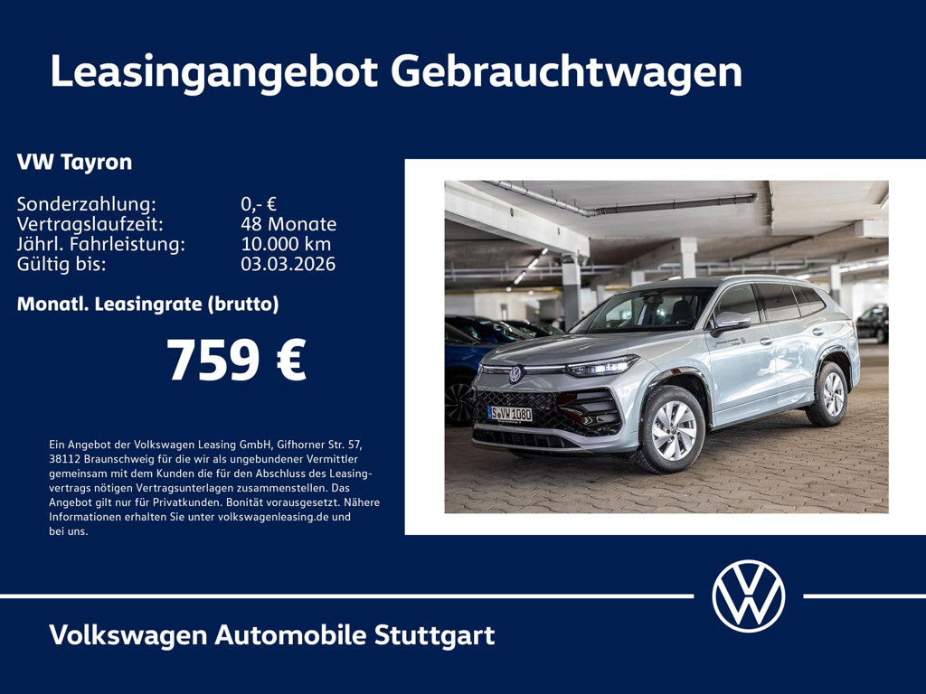 Volkswagen Tayron 4Motion DSG R-Line 2.0 TDI
