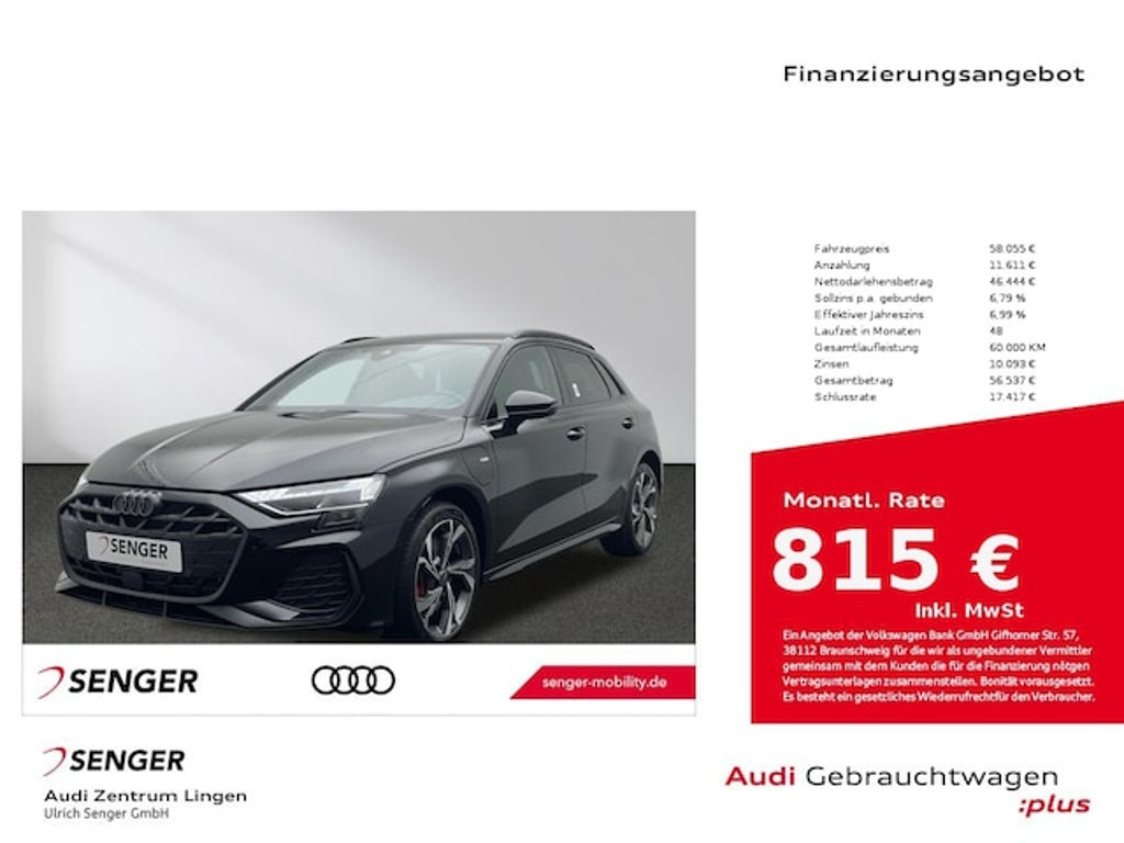 Audi A3 Sportback S-Line S-Tronic Hybride 45 TFSI