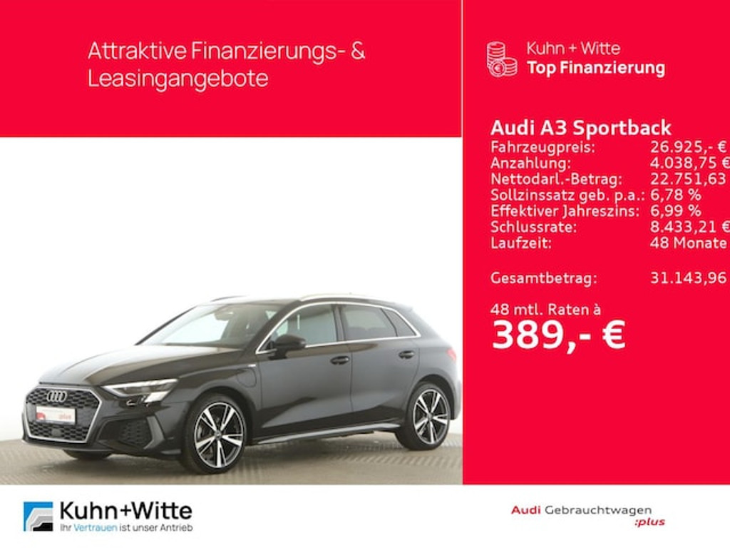 Audi A3 Sportback S-Line S-Tronic Hybride 40 TFSI