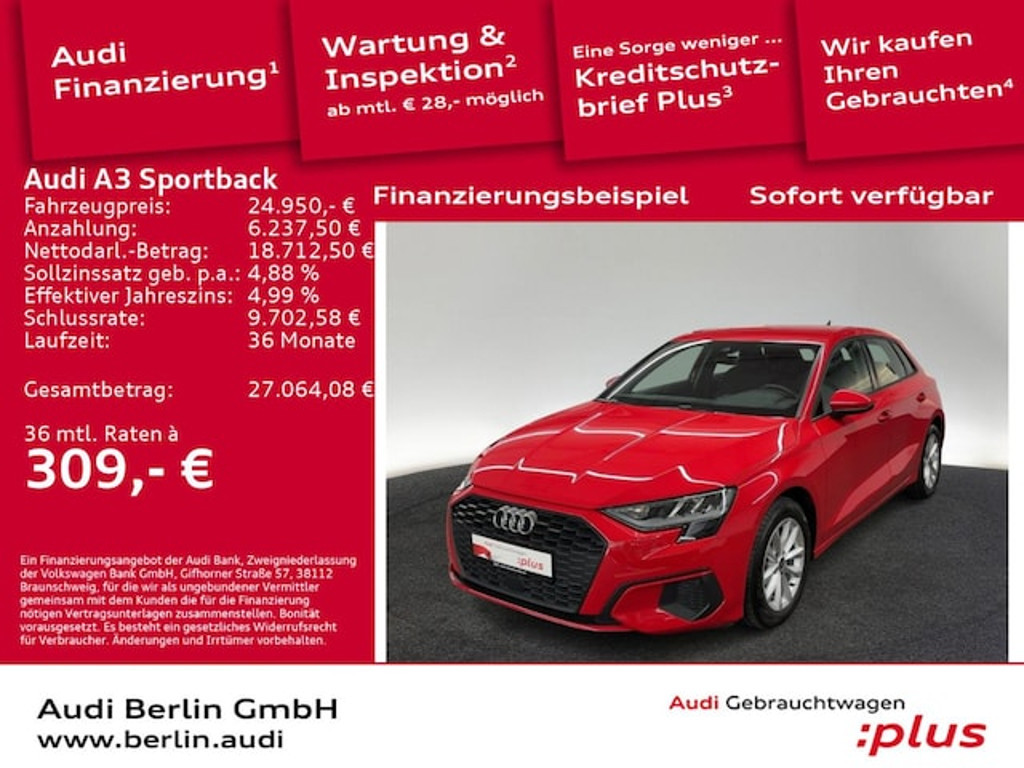 Audi A3 Sportback S-Tronic 35 TFSI