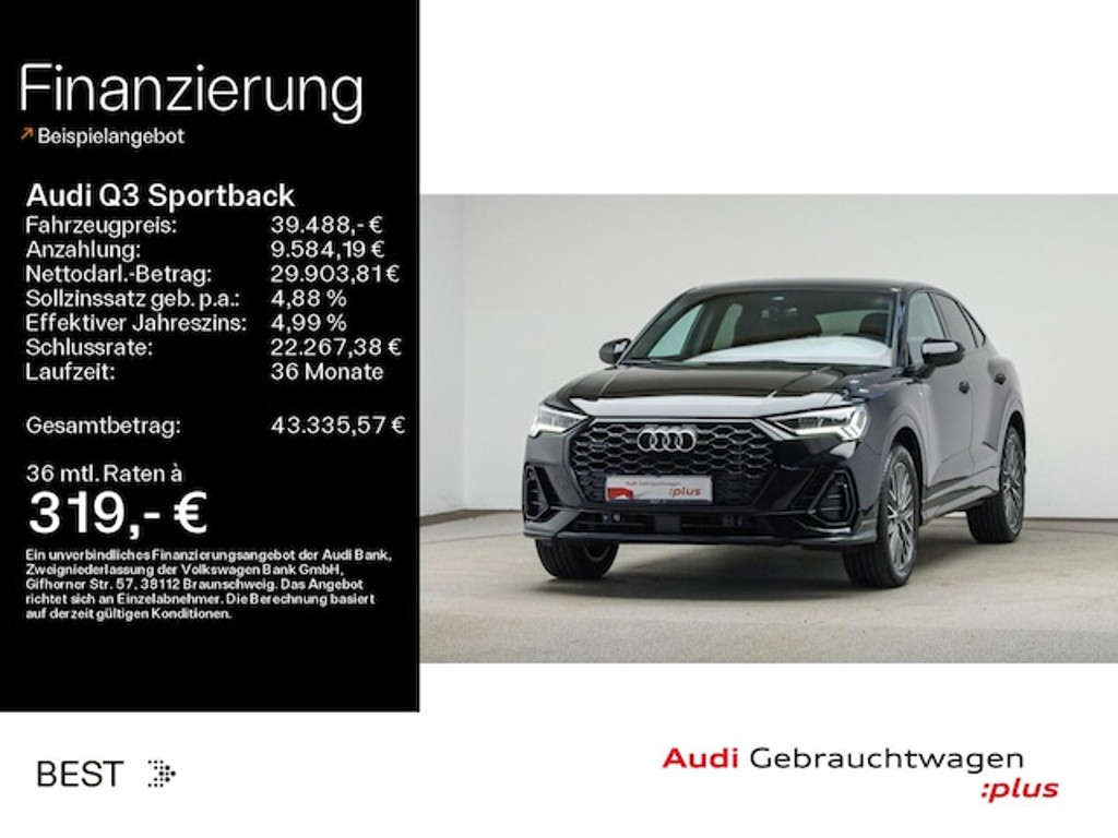 Audi Q3 Sportback Quattro S-Line S-Tronic 40 TFSI