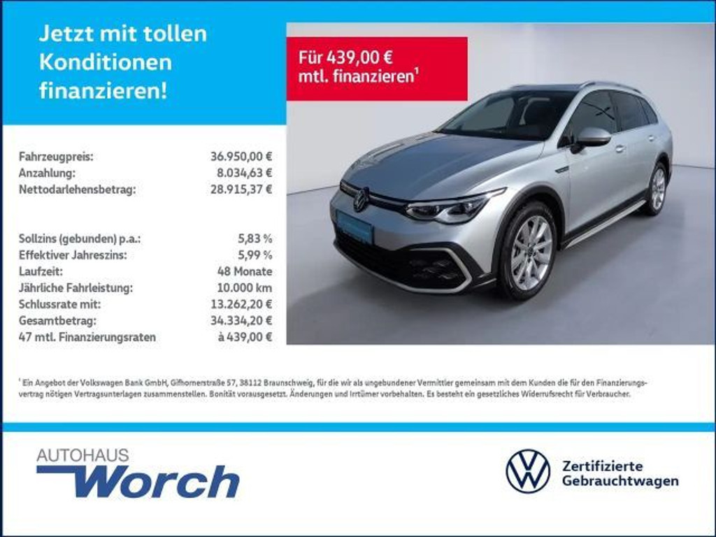 Volkswagen Golf DSG Variant AllTrack Golf VIII 2.0 TDI