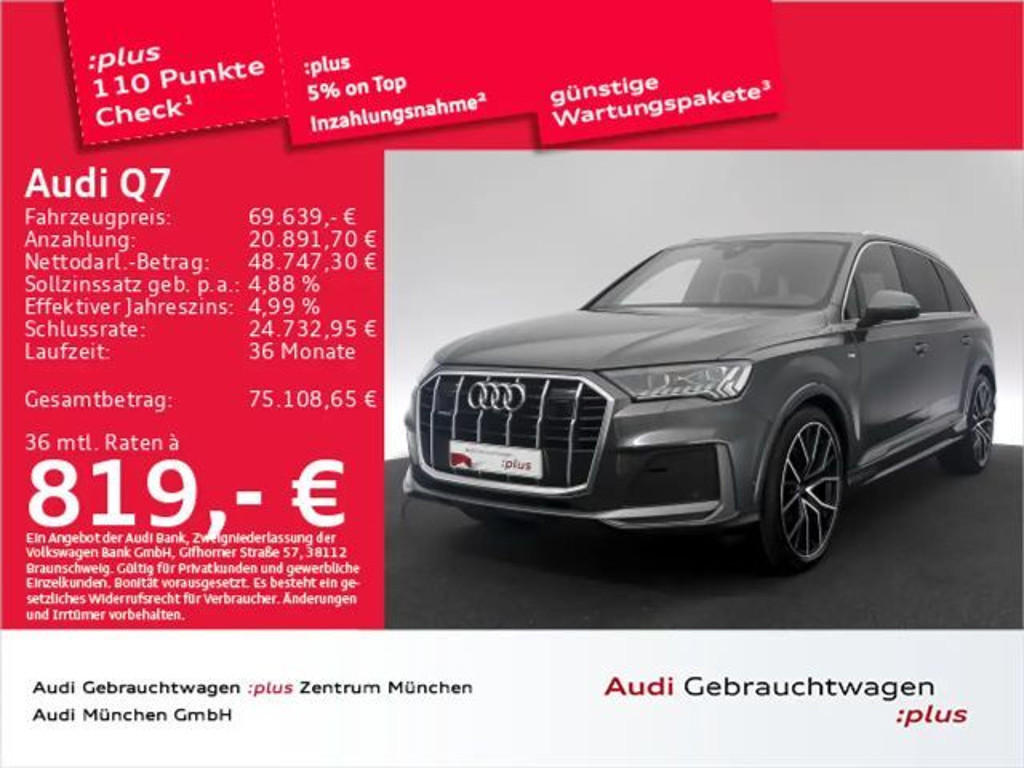 Audi Q7 Quattro S-Line 50 TDI