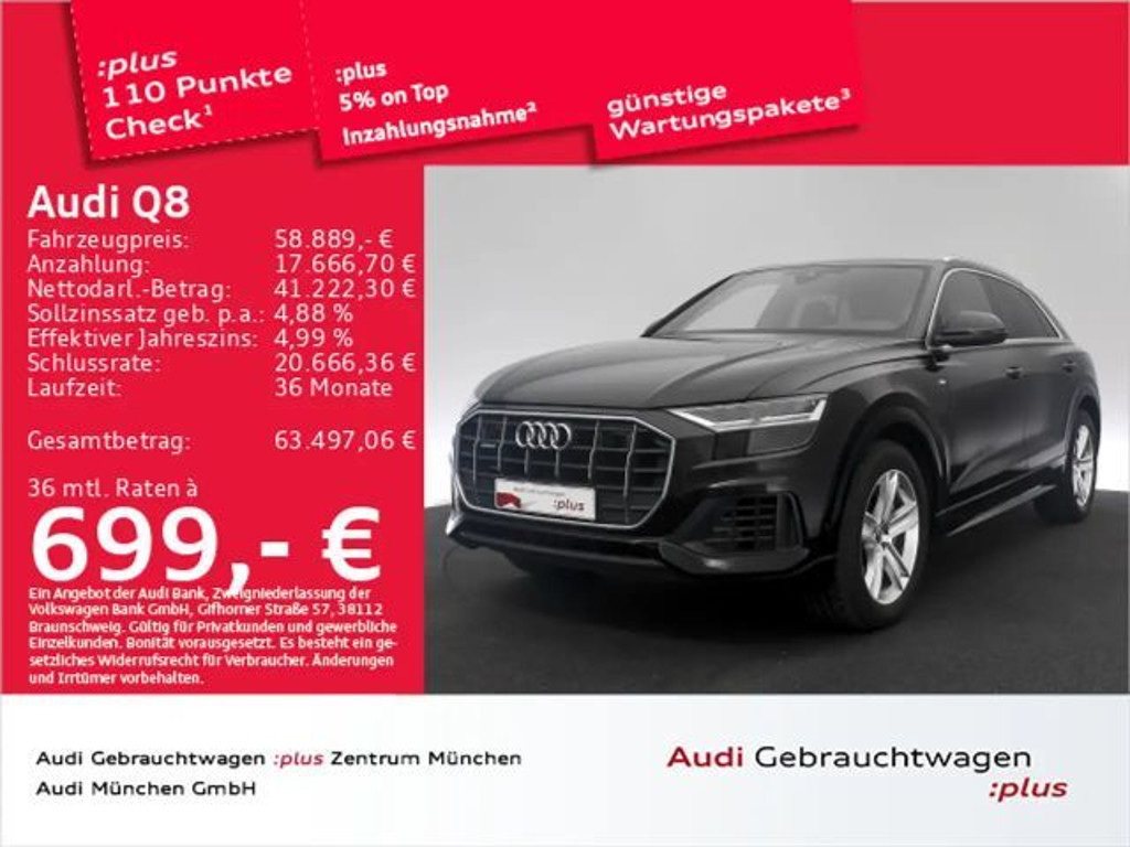 Audi Q8 S-Line Hybride 55 TFSI