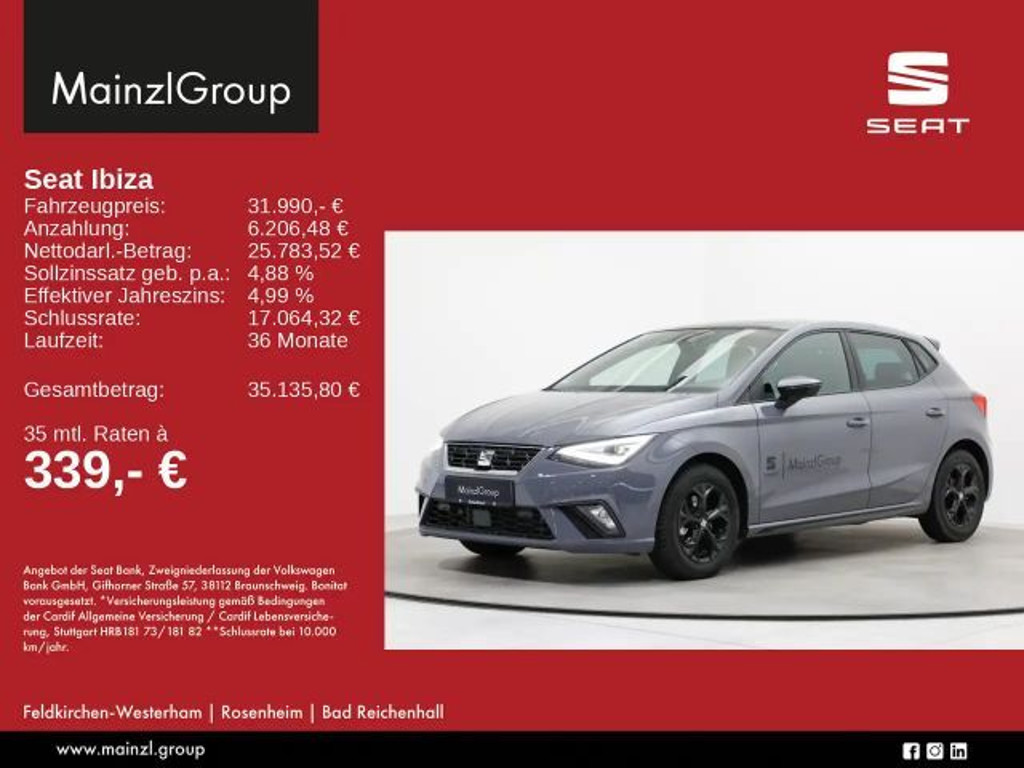 Seat Ibiza FR-lijn 1.5 TSI Black