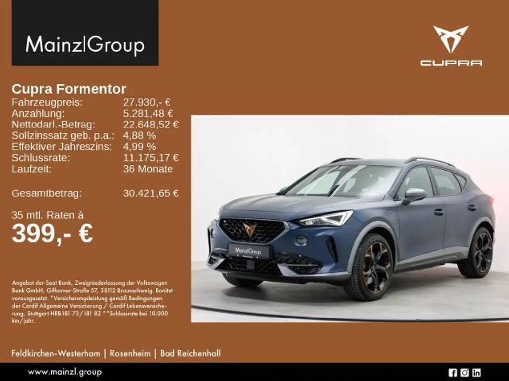 Cupra Formentor 1.4 DSG VZ e-Hybrid