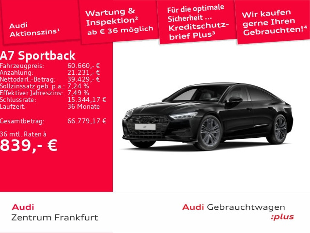Audi A7 Sportback Quattro S-Tronic Hybride 50 TFSI