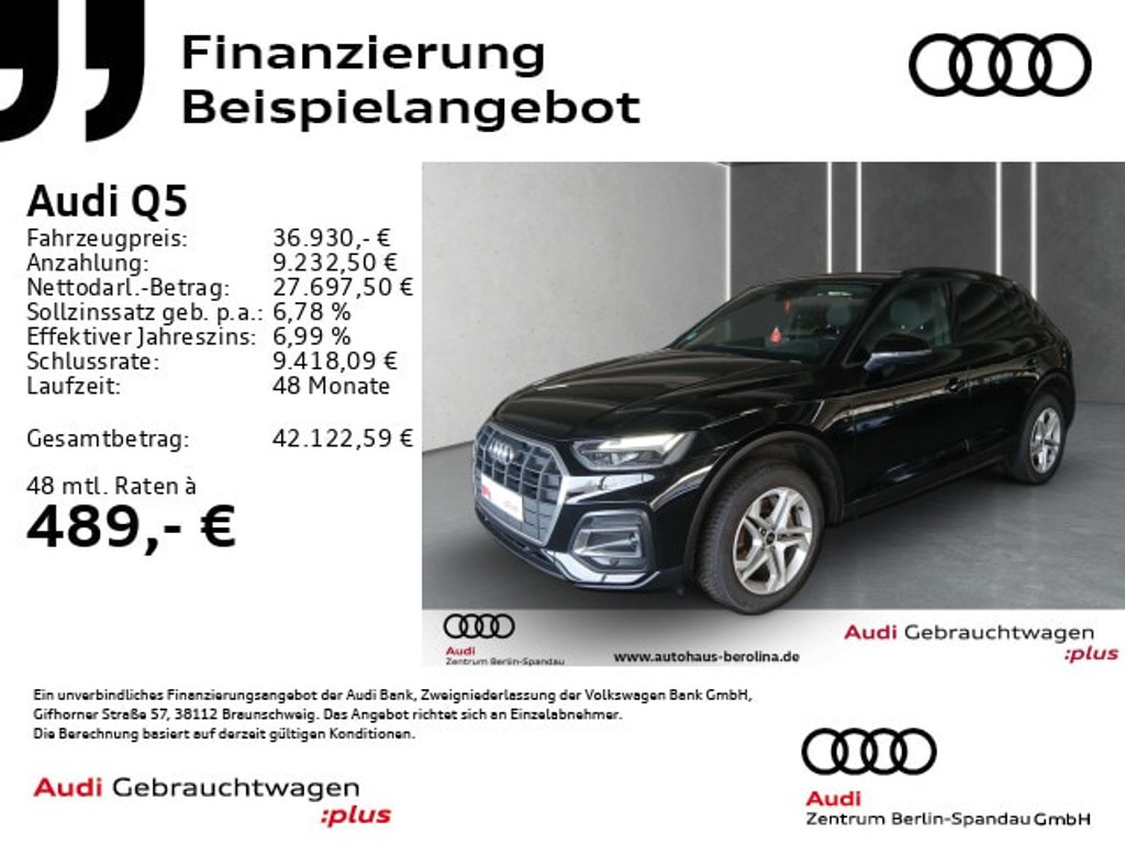 Audi Q5 Quattro S-Tronic 40 TDI