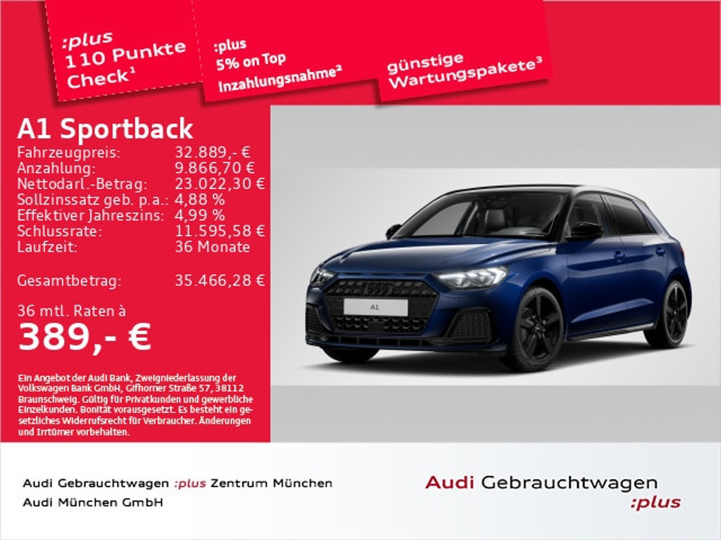Audi A1 Sportback S-Tronic 35 TFSI