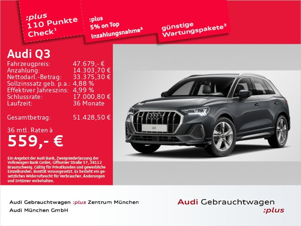 Audi Q3 Quattro S-Line S-Tronic 40 TDI