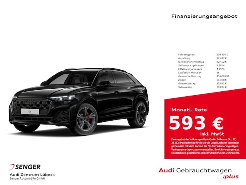 Audi Q8 Quattro Business S-Line Hybride