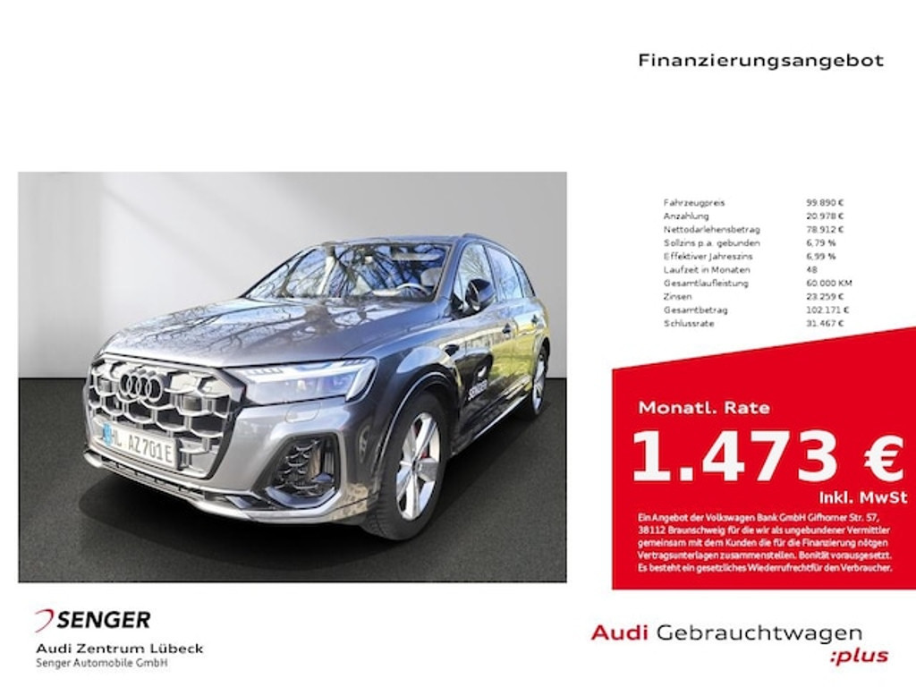 Audi Q7 Quattro Business S-Line Hybride