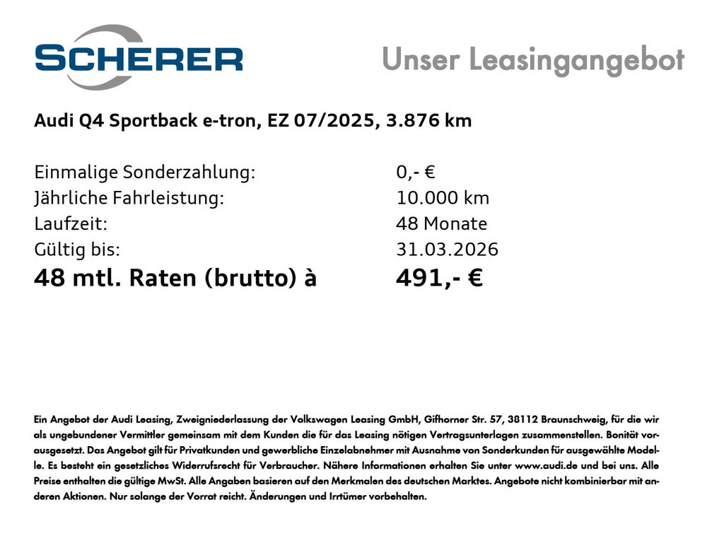 Audi Q4 e-tron Sportback Sport