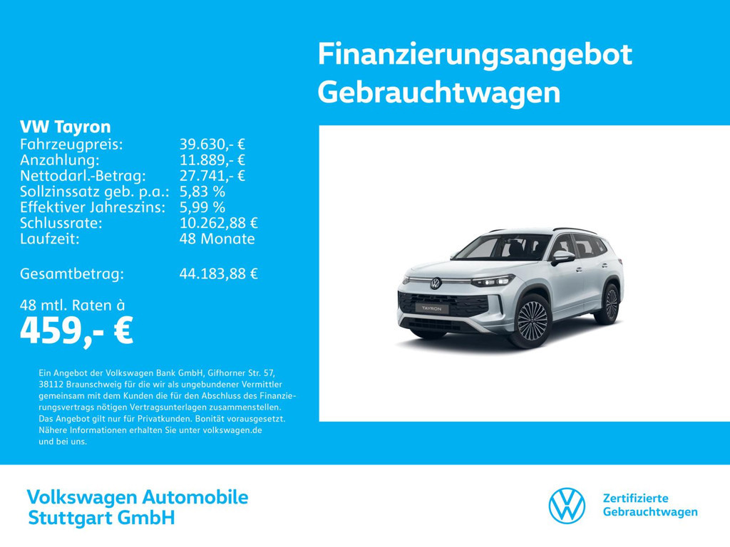 Volkswagen Tayron DSG Life 2.0 TDI