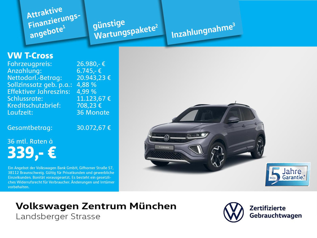 Volkswagen T-Cross R-Line 1.0 TSI IQ.Drive