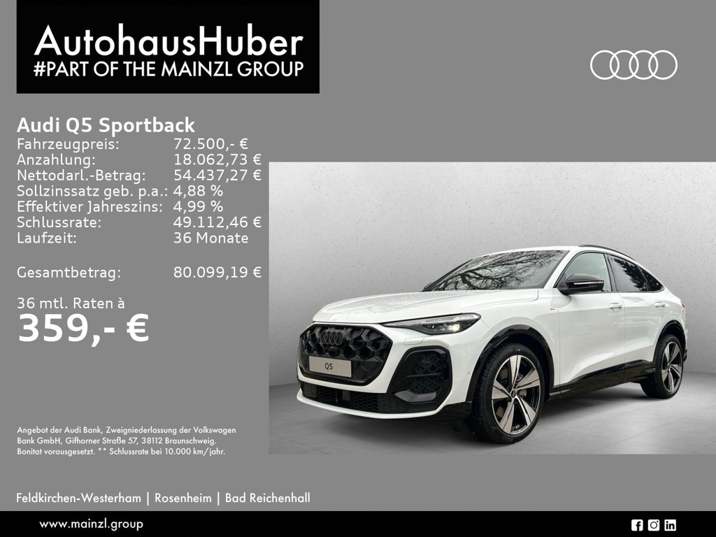 Audi Q5 Sportback Quattro S-Line