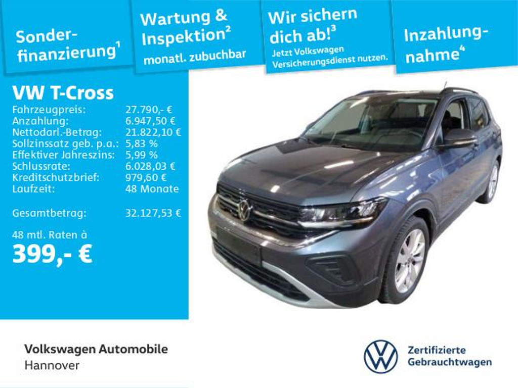 Volkswagen T-Cross DSG Life 1.5 TSI