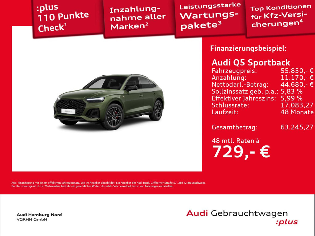 Audi Q5 Sportback Quattro S-Line Hybride