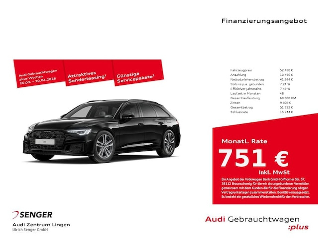 Audi A6 Avant Quattro S-Line S-Tronic Hybride 50 TFSI