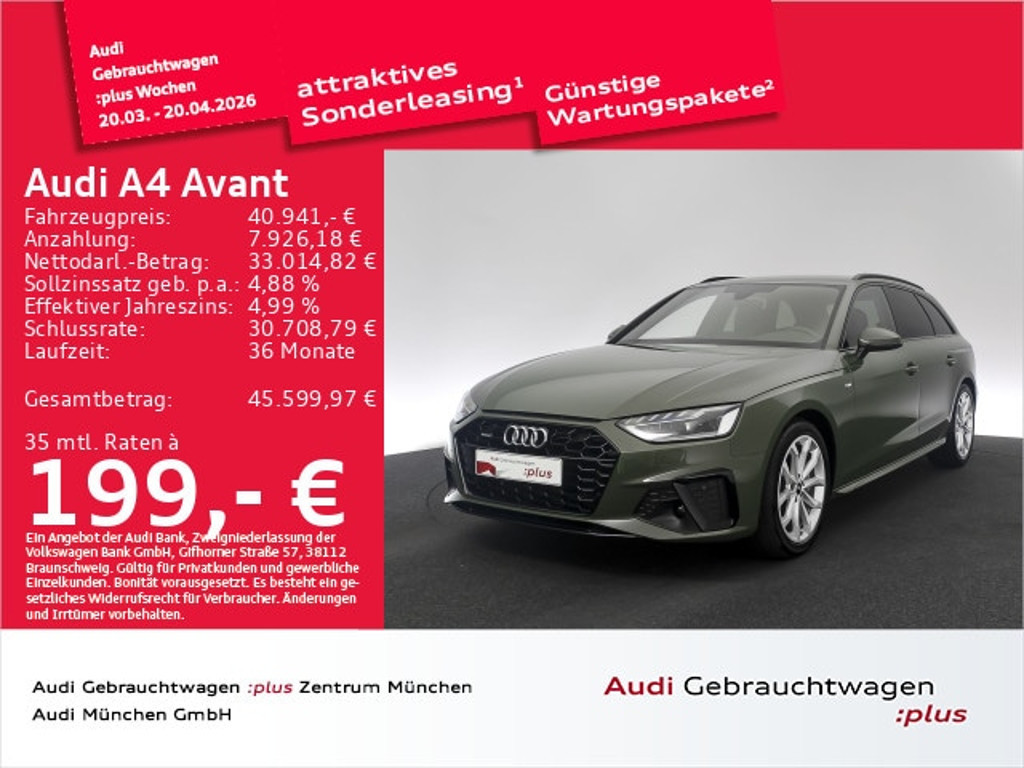 Audi A4 Avant Quattro S-Line S-Tronic 40 TFSI