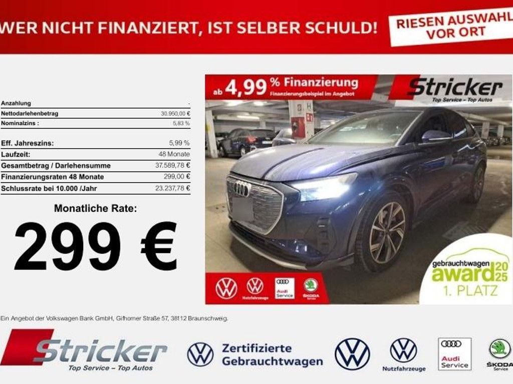 Audi Q4 e-tron Sportback S-Line 40