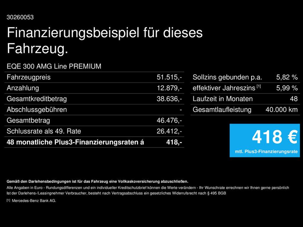 Mercedes-Benz E-Klasse EQE AMG Line Premium 300 Sedan