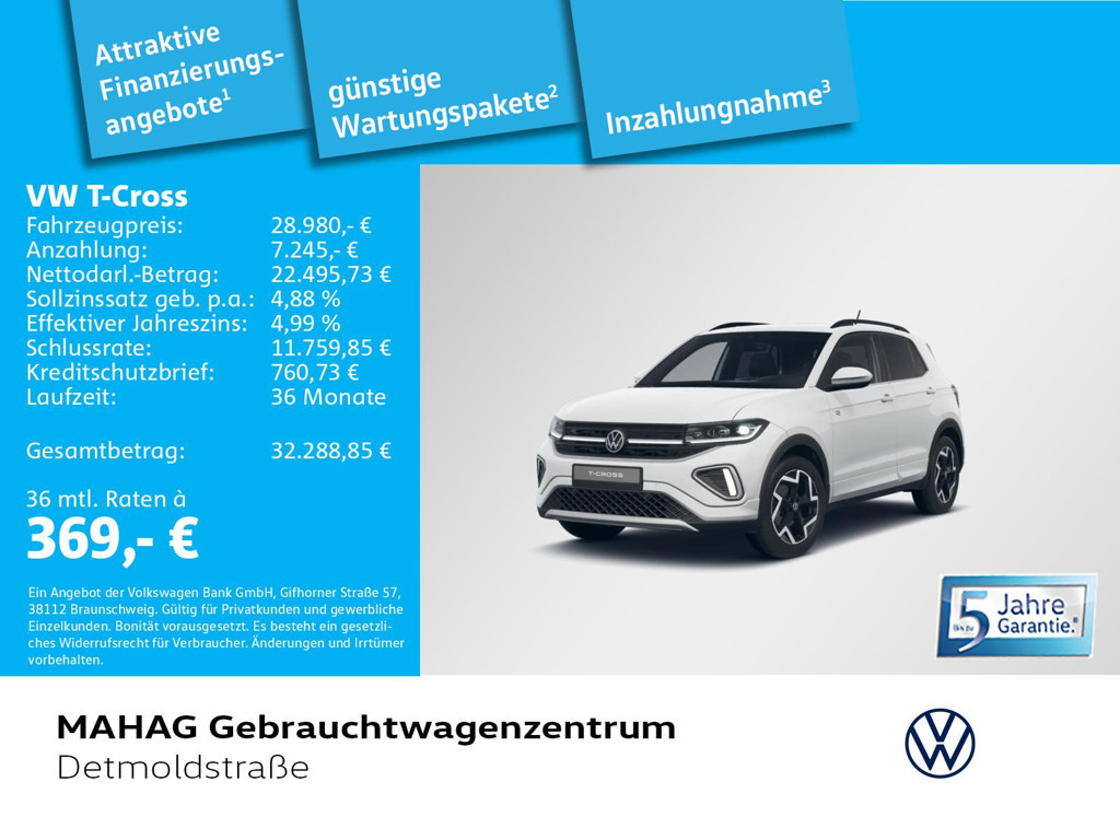 Volkswagen T-Cross R-Line 1.0 TSI IQ.Drive