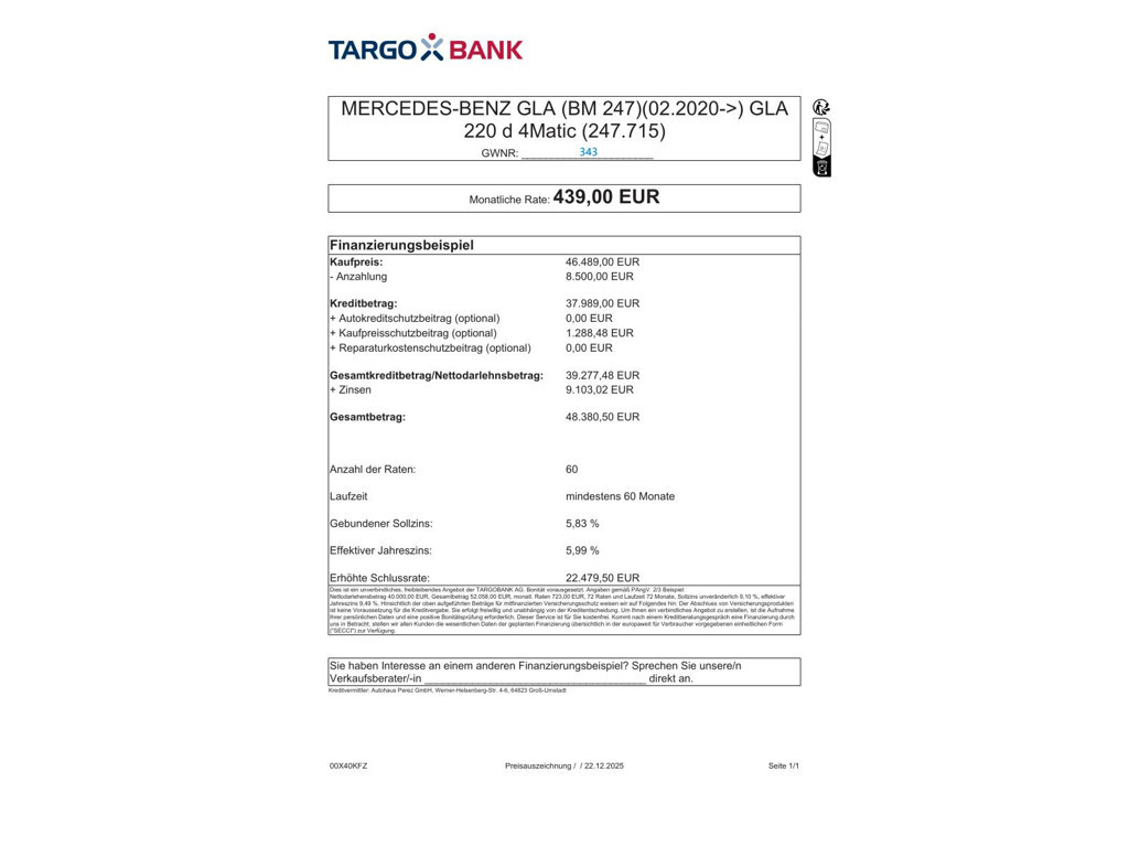 Mercedes-Benz GLA-Klasse