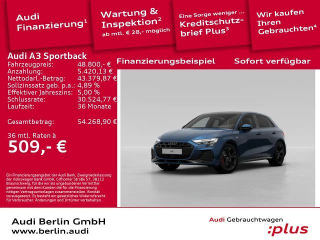 Audi A3 S-Line S-Tronic Hybride 45 TFSI