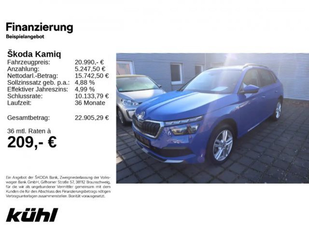 Skoda Kamiq 1.0 TSI Tour