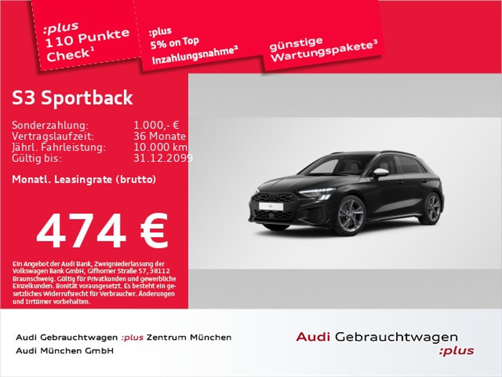 Audi S3 Sportback Quattro S-Tronic