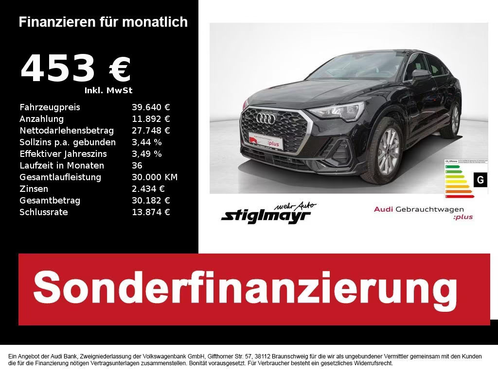 Audi Q3 Sportback Quattro 40 TFSI