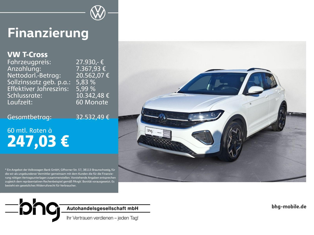 Volkswagen T-Cross DSG R-Line 1.0 TSI