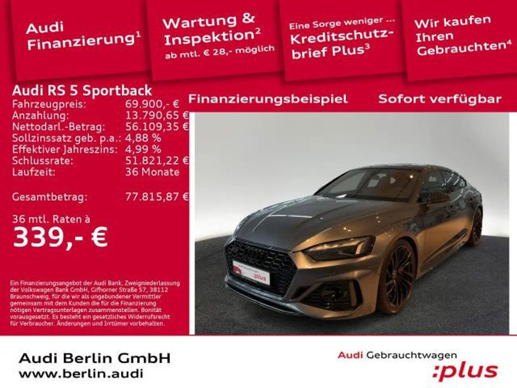 Audi RS5 tiptr. MATRIX RFK NAVI PANO HUD