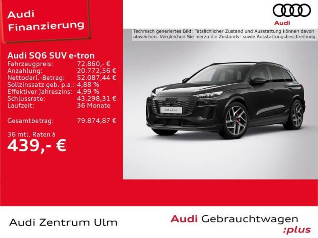 Audi SQ6 e-tron SQ6 e-tron PANO AHK B&O HuD NAV LUFT NAV+ LEDER