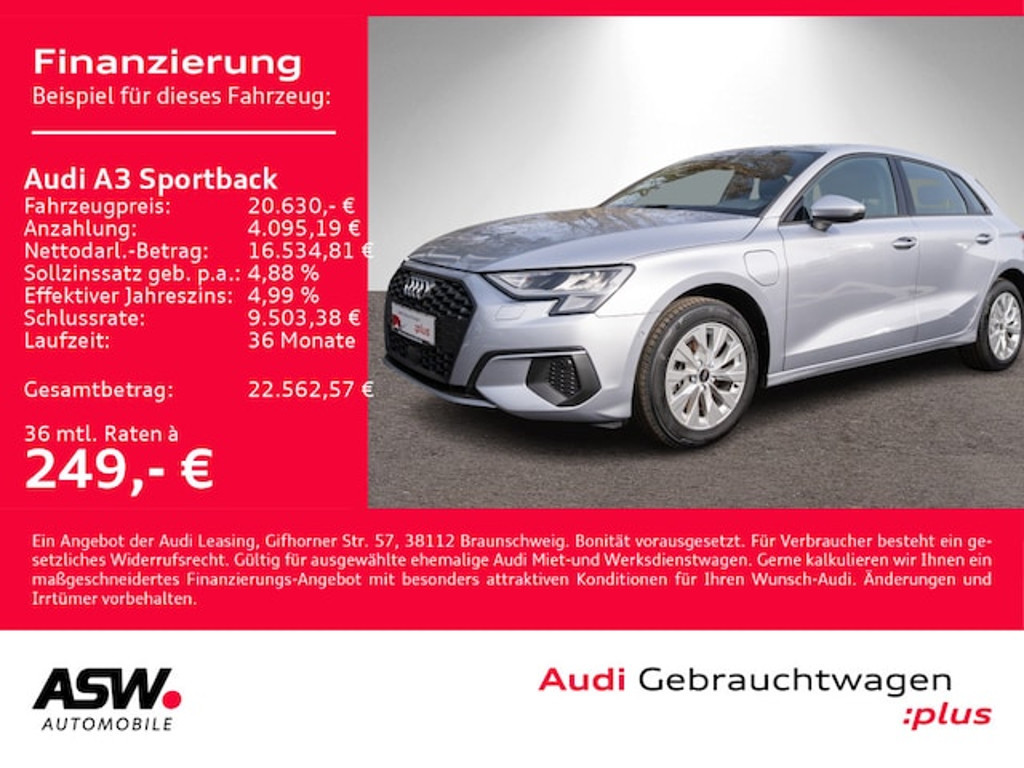 Audi A3 Sportback S-Tronic Hybride 40 TFSI