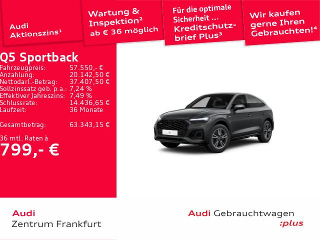 Audi Q5 Sportback Quattro S-Line 50 TDI