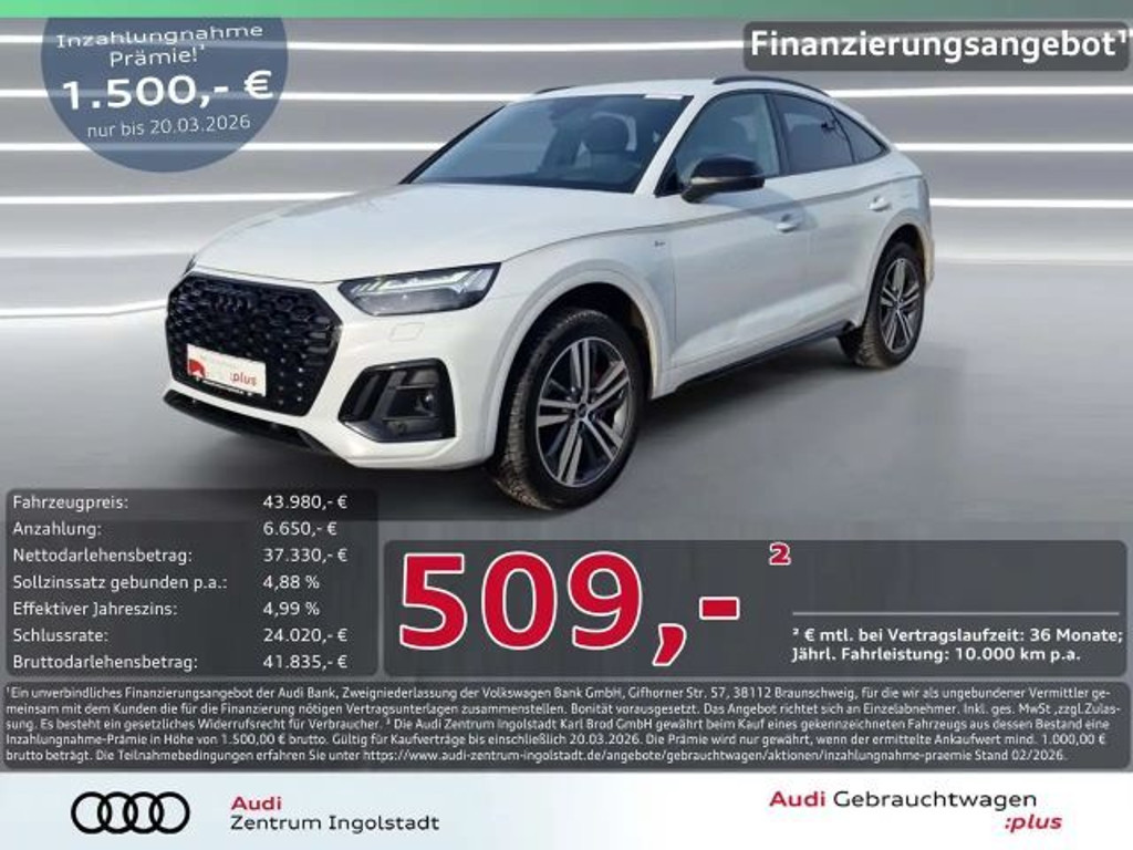 Audi Q5 Sportback Quattro S-Line Hybride 55 TFSI