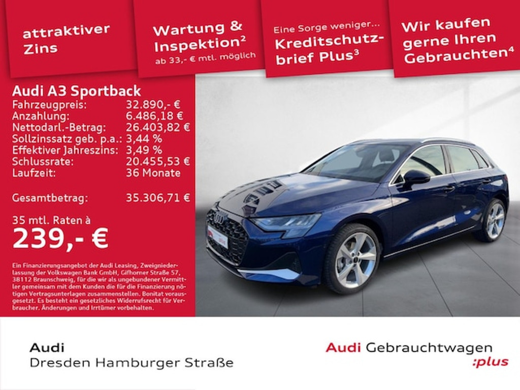 Audi A3 Sportback S-Tronic 30 TFSI