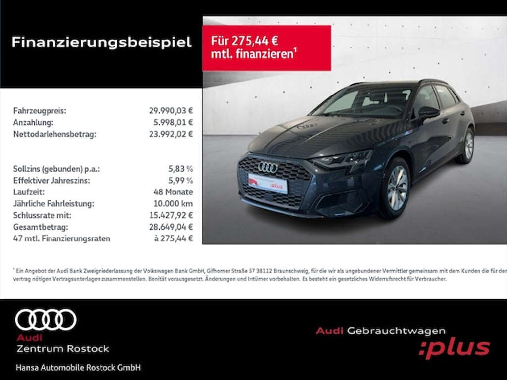 Audi A3 Sportback S-Tronic 30 TDI