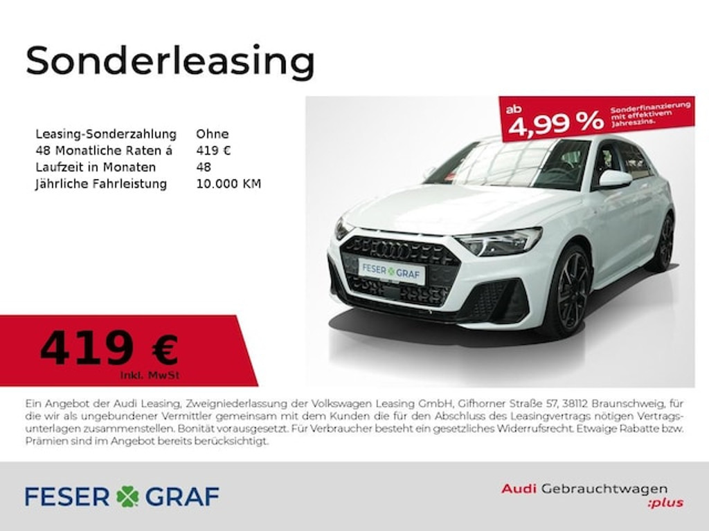Audi A1 Sportback S-Line S-Tronic 30 TFSI