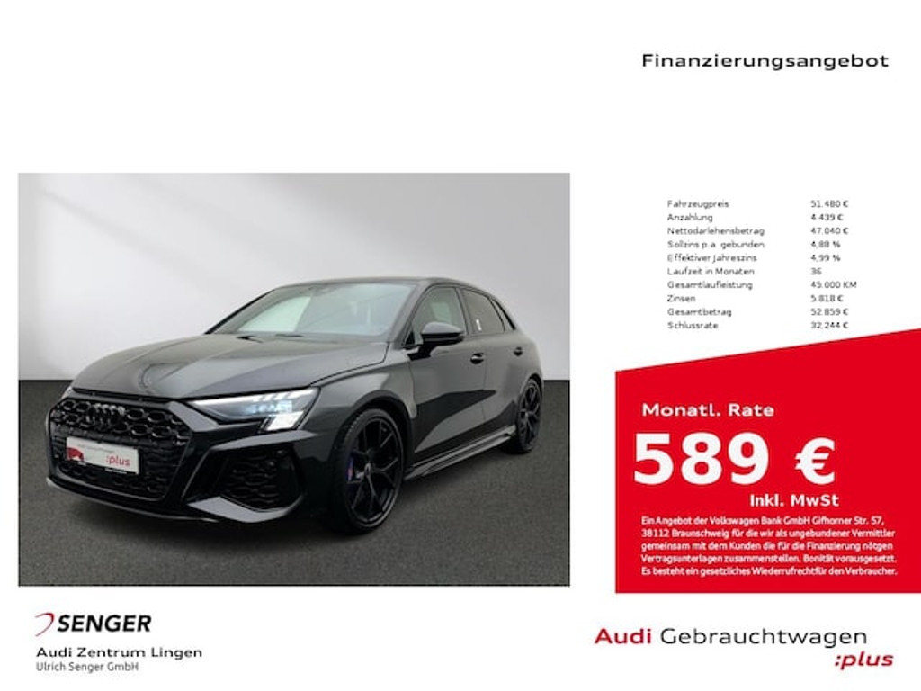 Audi RS3 Sportback Quattro S-Tronic