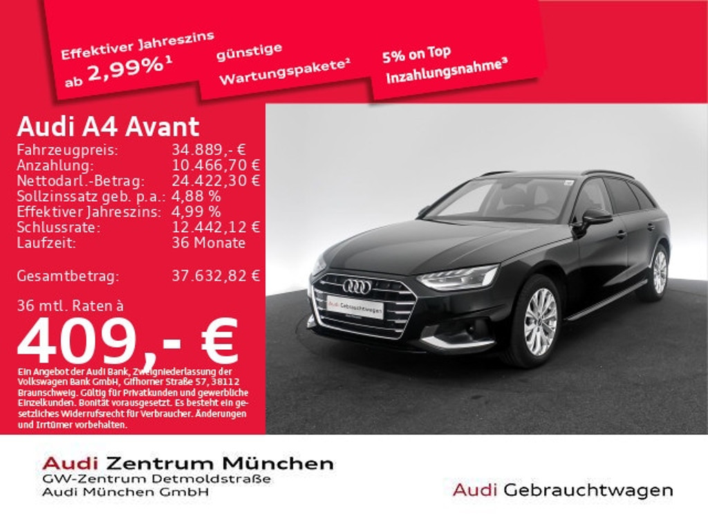 Audi A4 Avant S-Tronic 40 TFSI