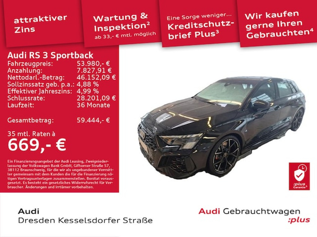 Audi RS3 Sportback Quattro S-Tronic