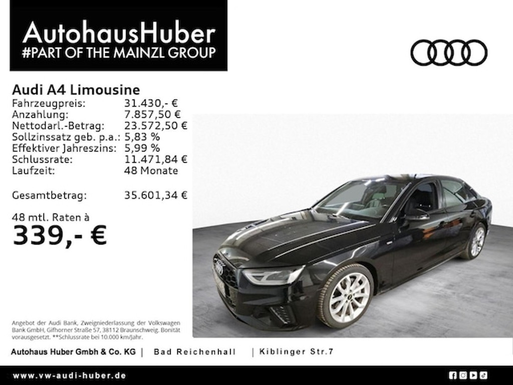 Audi A4 Sedan S-Line S-Tronic 40 TFSI