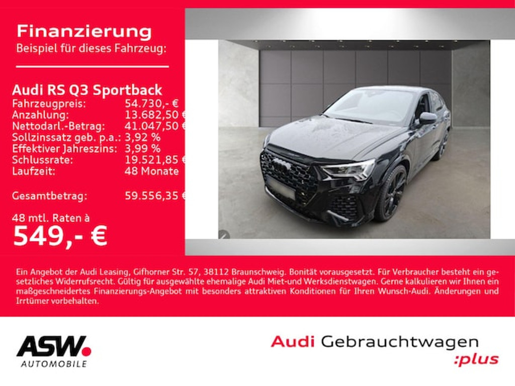 Audi RS Q3 Sportback Quattro S-Tronic