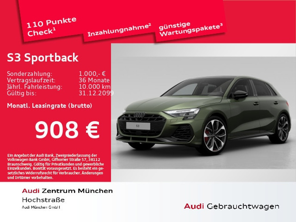 Audi S3 Sportback Quattro S-Tronic