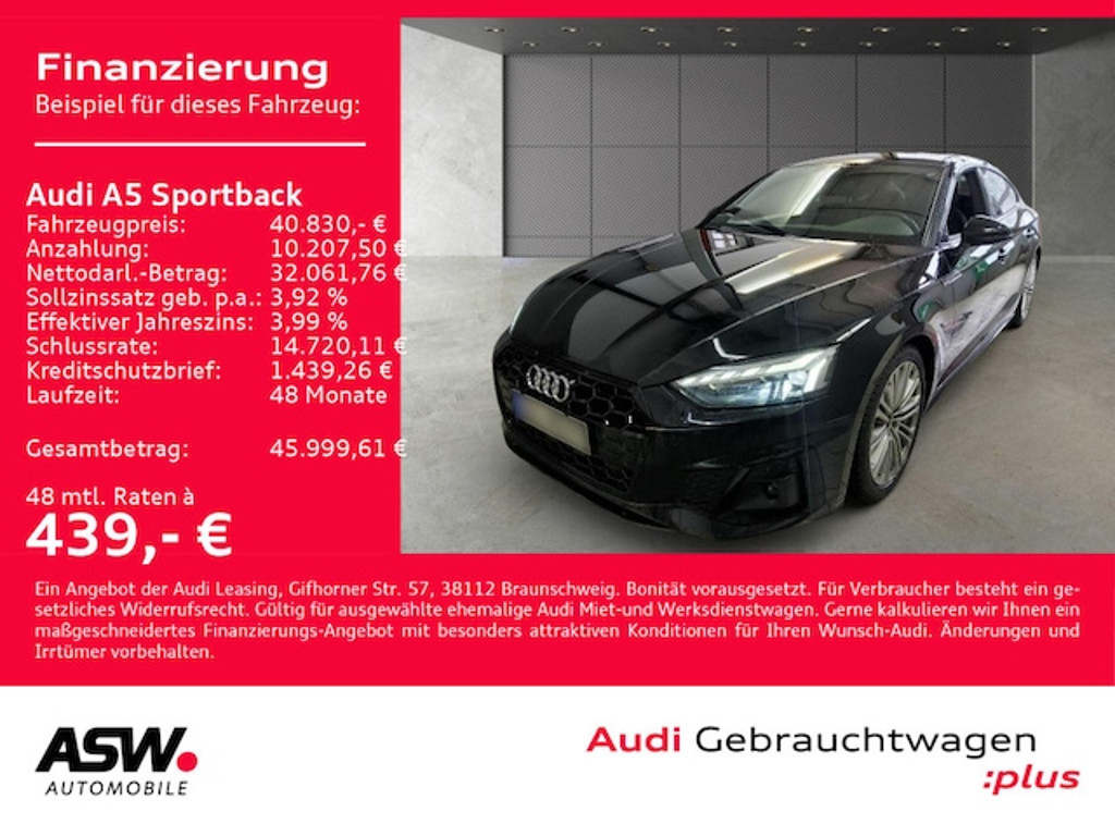 Audi A5 Sportback Quattro 50 TDI