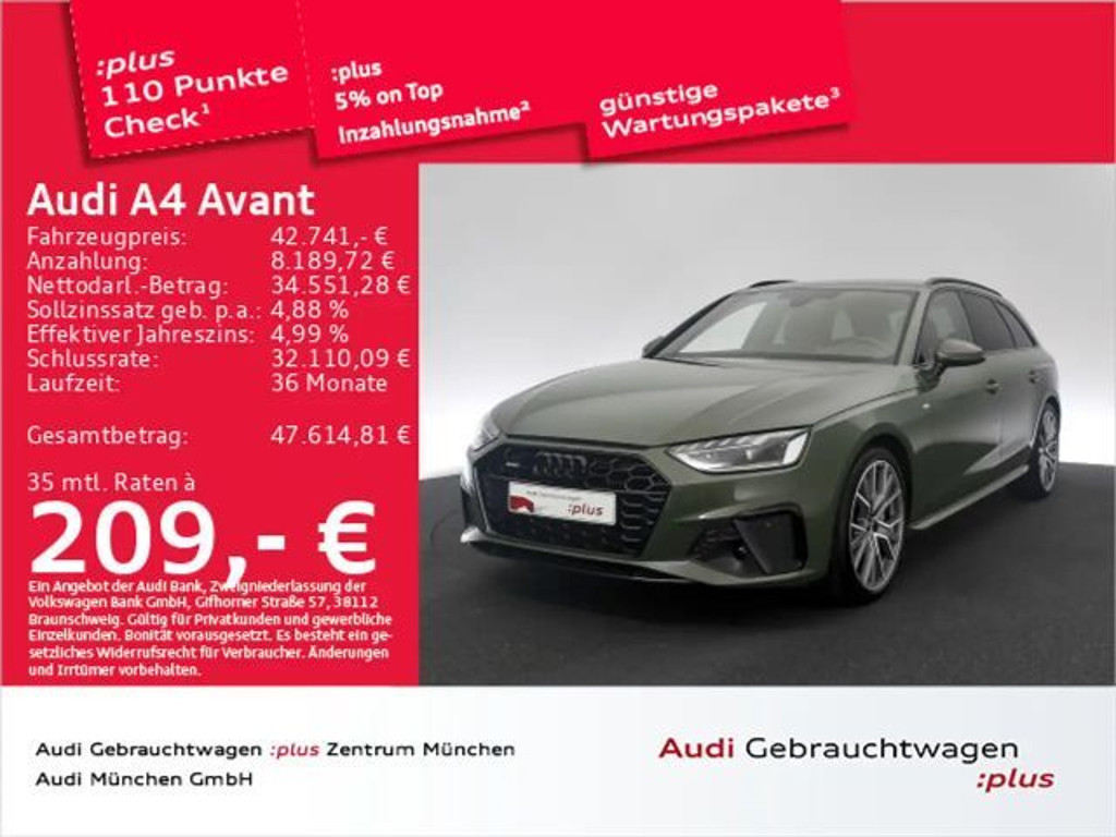 Audi A4 Quattro S-Line S-Tronic 40 TFSI